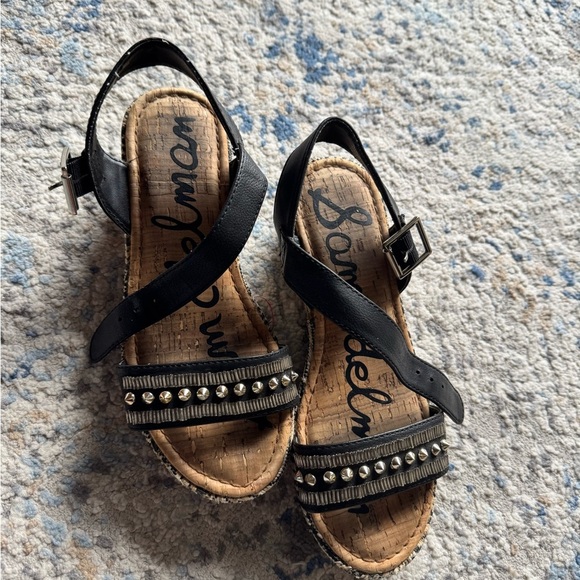 Sam Edelman Black Studded Sandals, 6.5 - Picture 3 of 5